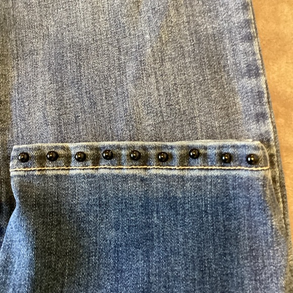 Frank Lyman blue jeans with bead embellishments, size large - Picture 2 of 9